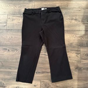Black crop/flared dress pant. Size 16